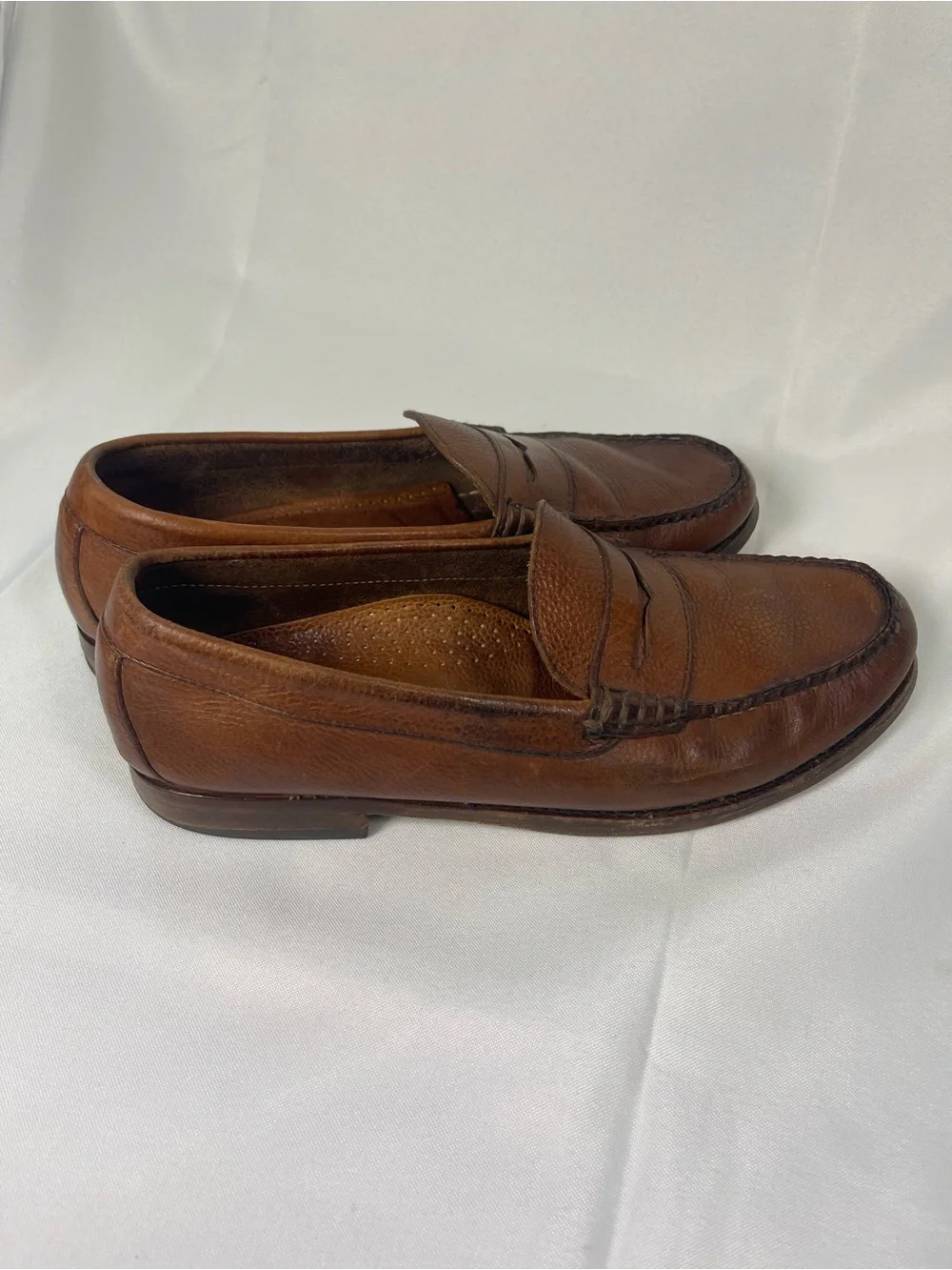 Bass Men's 9.5 Chapman Brown Leather Penny Loafers